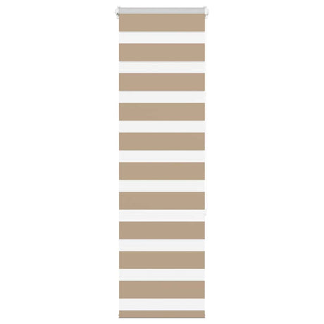 VidaXL store zèbre 50x150 cm largeur de tissu 55,9 cm polyester marron sable