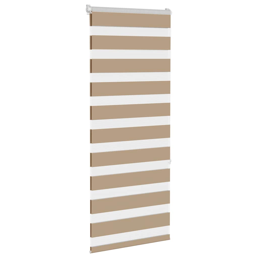 VidaXL store zèbre 55x150 cm largeur de tissu 50,9 cm polyester marron sable