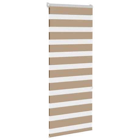 VidaXL store zèbre marron sable 65x150 cm largeur de tissu 60,9 cm polyester