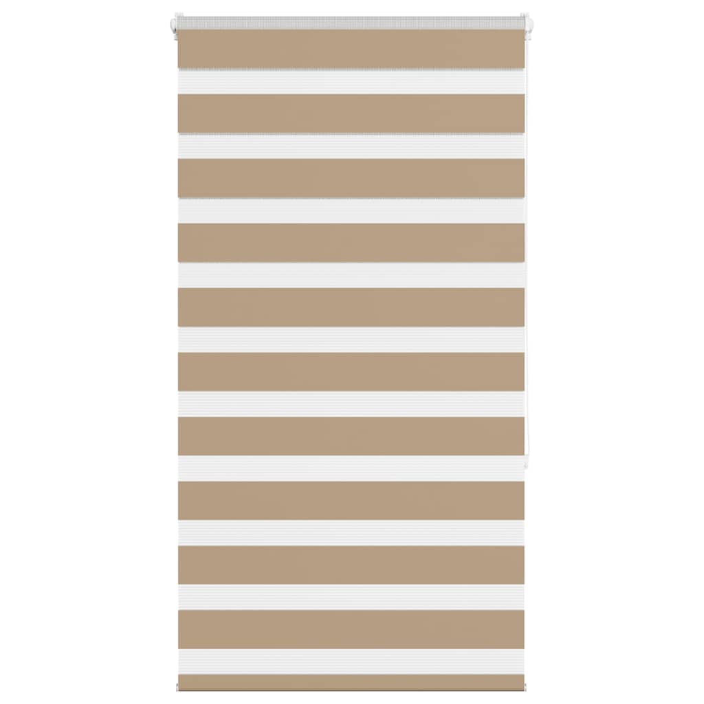VidaXL store zèbre 80x150 cm largeur de tissu 75,9 cm polyester marron sable