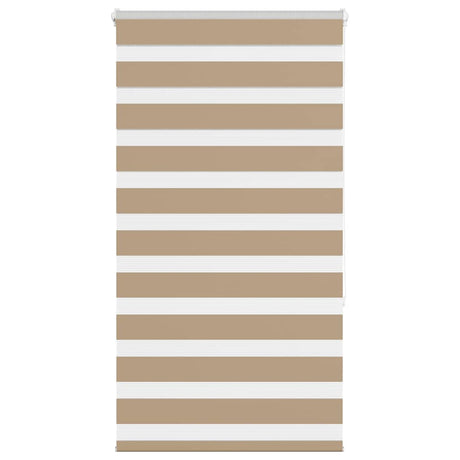VidaXL store zèbre 80x150 cm largeur de tissu 75,9 cm polyester marron sable