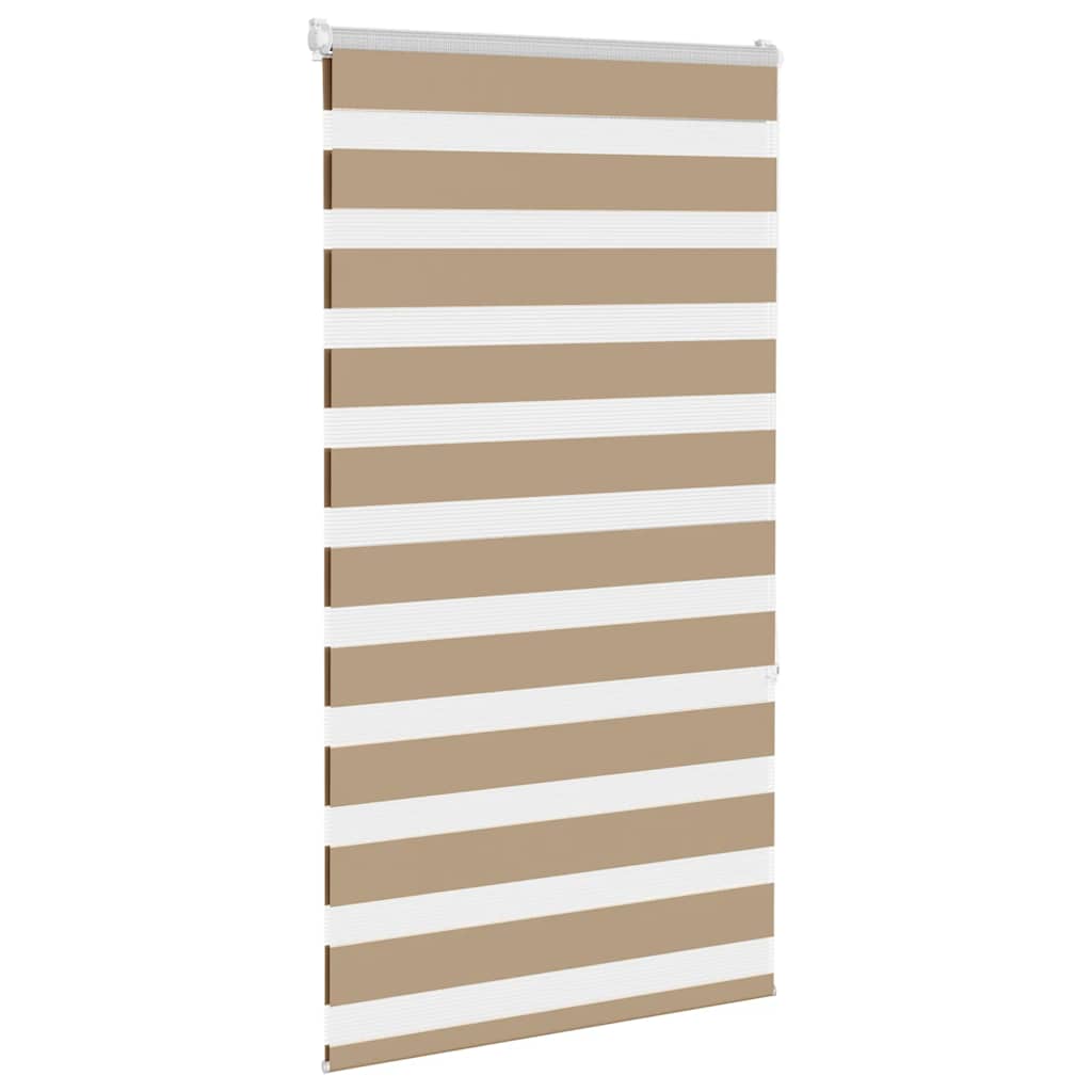 VidaXL store zèbre 80x150 cm largeur de tissu 75,9 cm polyester marron sable