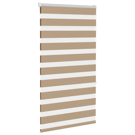 VidaXL store zèbre 80x150 cm largeur de tissu 75,9 cm polyester marron sable