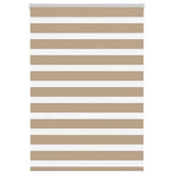 VidaXL store zèbre 95x150 cm largeur de tissu 90,9 cm polyester marron sable