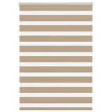VidaXL store zèbre 105x150 cm largeur de tissu 100,9 cm polyester marron sable