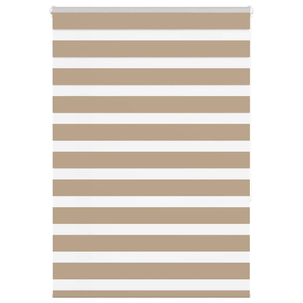 VidaXL store zèbre 110x150 cm largeur de tissu 105,9 cm polyester marron sable