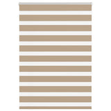 VidaXL store zèbre 110x150 cm largeur de tissu 105,9 cm polyester marron sable