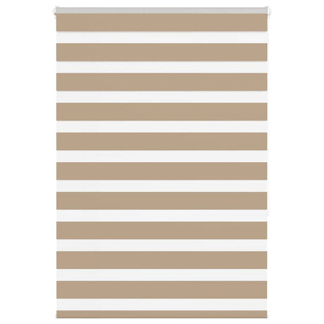 VidaXL store zèbre 110x150 cm largeur de tissu 105,9 cm polyester marron sable