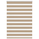 VidaXL store zèbre 115x150 cm largeur de tissu 110,9 cm polyester marron sable
