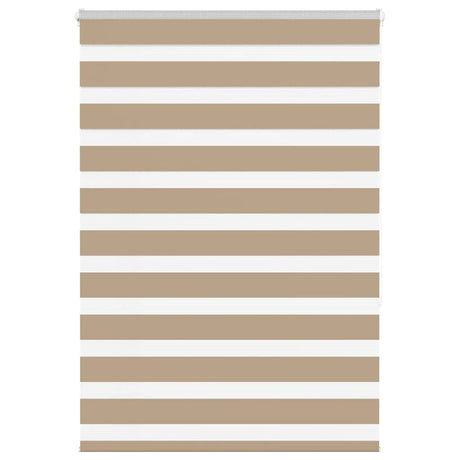 VidaXL store zèbre 115x150 cm largeur de tissu 110,9 cm polyester marron sable