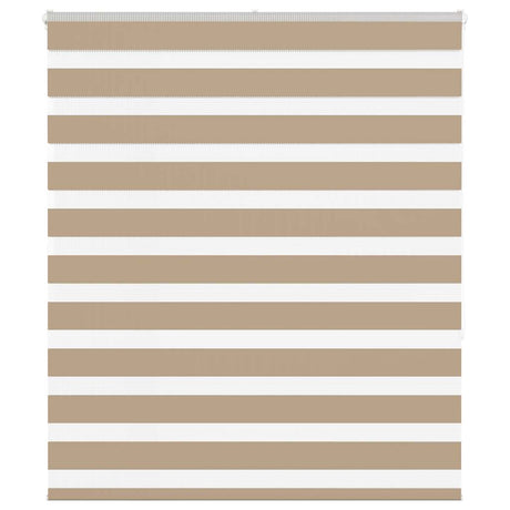 VidaXL store zèbre 120x150 cm largeur de tissu 115,9 cm polyester marron sable