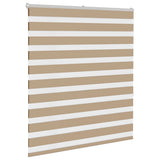 VidaXL store zèbre 120x150 cm largeur de tissu 115,9 cm polyester marron sable
