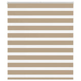 VidaXL store zèbre 125x150 cm largeur de tissu 120,9 cm polyester marron sable