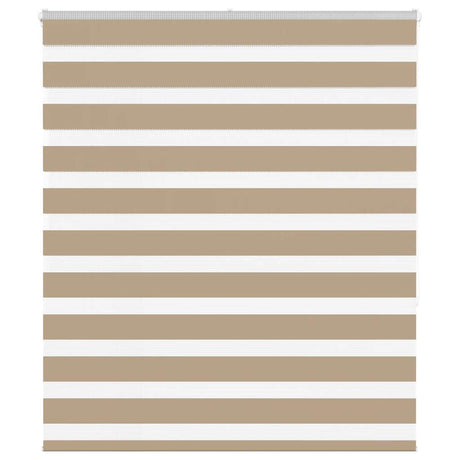 VidaXL store zèbre 125x150 cm largeur de tissu 120,9 cm polyester marron sable