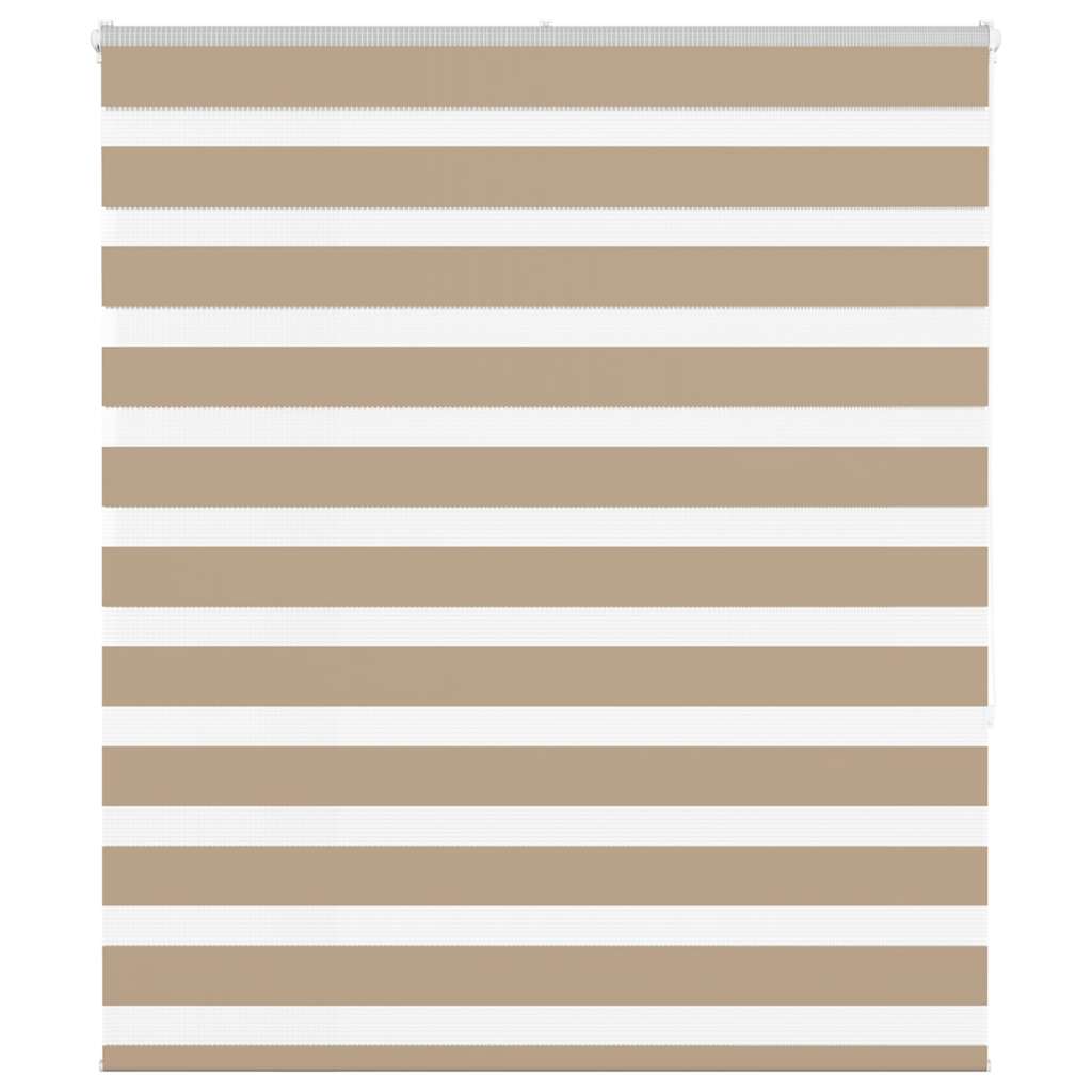 VidaXL store zèbre 130x150 cm largeur de tissu 125,9 cm polyester marron sable