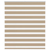 VidaXL store zèbre 130x150 cm largeur de tissu 125,9 cm polyester marron sable