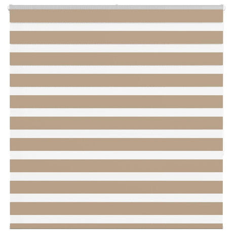 VidaXL store zèbre 140x150 cm largeur de tissu 135,9 cm polyester marron sable
