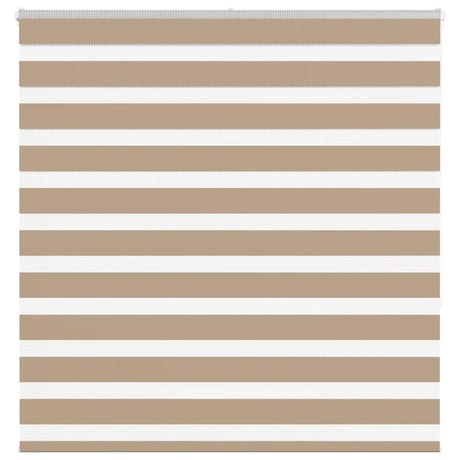 VidaXL store zèbre 145x150 cm largeur de tissu 140,9 cm polyester marron sable