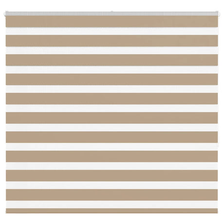 VidaXL store zèbre 155x150 cm largeur de tissu 150,9 cm polyester marron sable