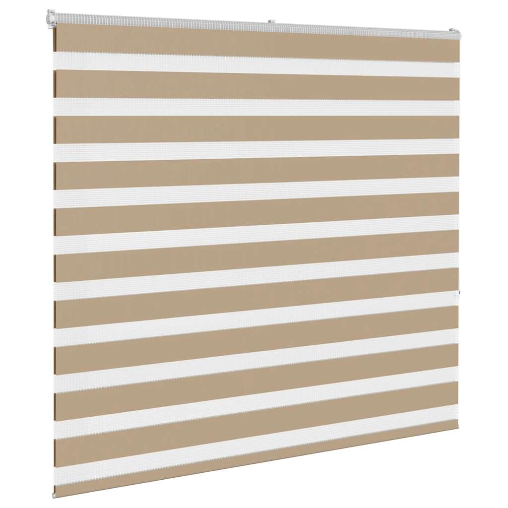 VidaXL store zèbre 165x150 cm largeur de tissu 160,9 cm polyester marron sable