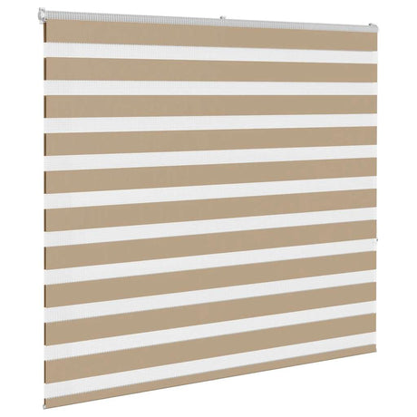 VidaXL store zèbre 165x150 cm largeur de tissu 160,9 cm polyester marron sable