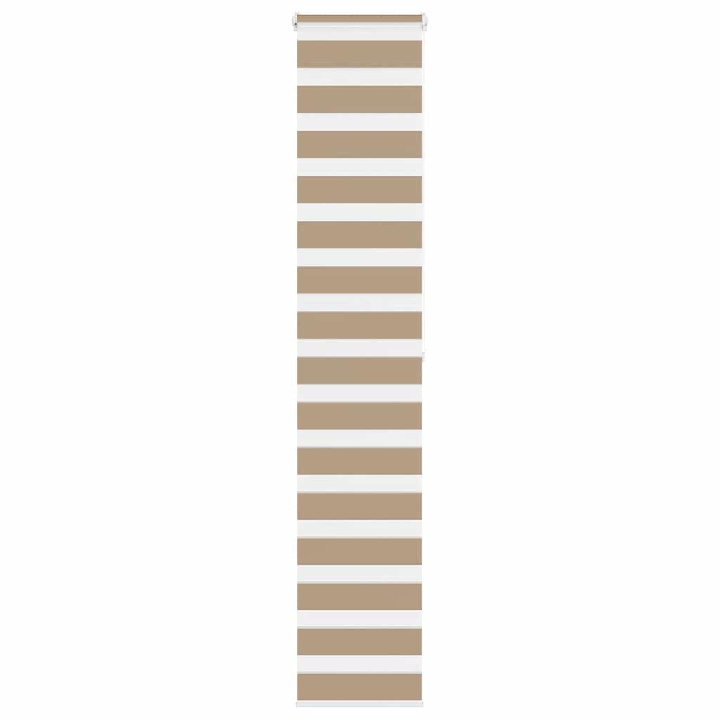 VidaXL store zèbre 45x200 cm largeur de tissu 40,9 cm polyester marron sable