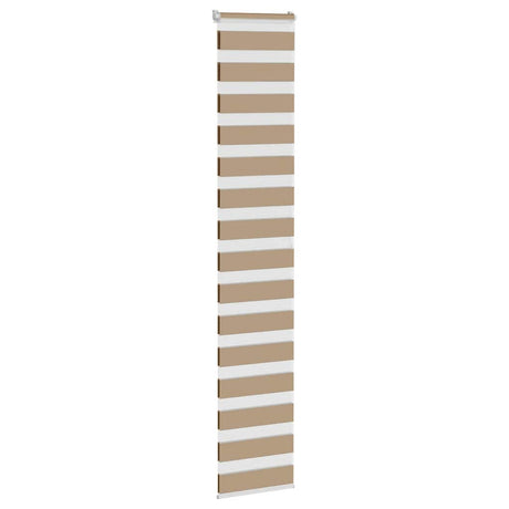 VidaXL store zèbre 45x200 cm largeur de tissu 40,9 cm polyester marron sable