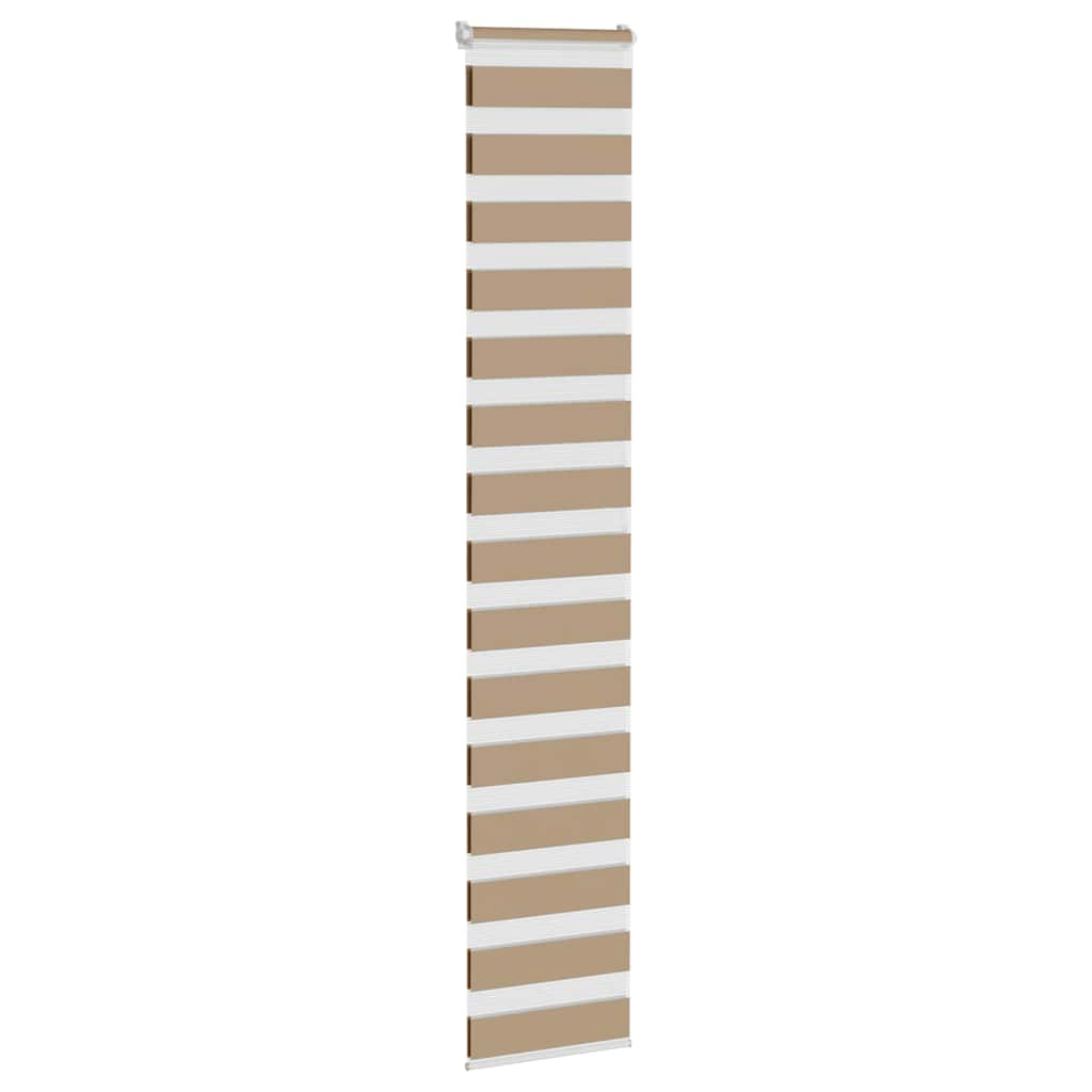 Vidaxl Zebra aveugle 50x200 cm Largeur de poussière 55,9 cm Brown de sable en polyester