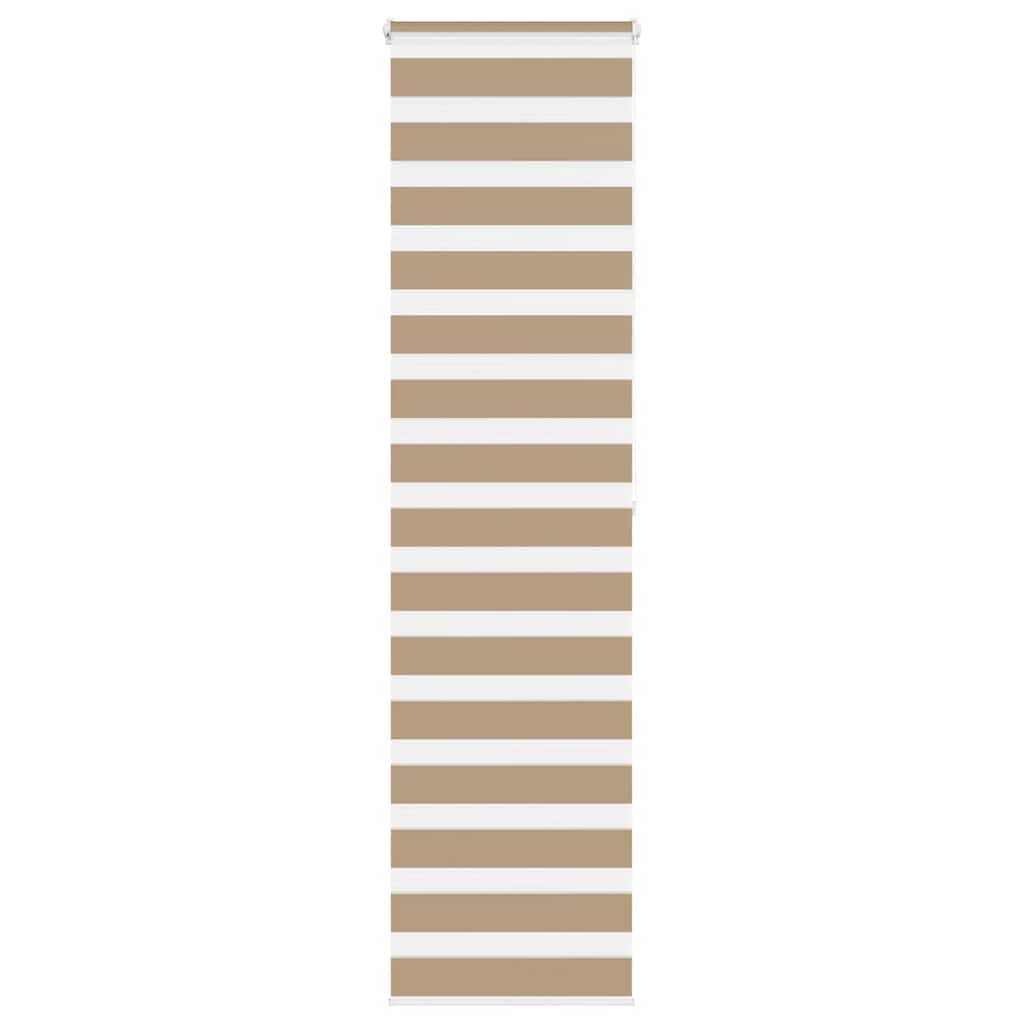 VidaXL store zèbre 60x200 cm largeur de tissu 55,9 cm polyester marron sable
