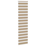 Vidaxl Zebra Blind 60x200 cm Largeur de poussière 55,9 cm Brown de sable en polyester