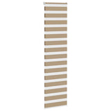 VidaXL store zèbre 60x200 cm largeur de tissu 55,9 cm polyester marron sable