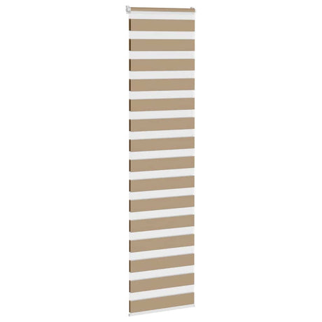 VidaXL store zèbre 60x200 cm largeur de tissu 55,9 cm polyester marron sable