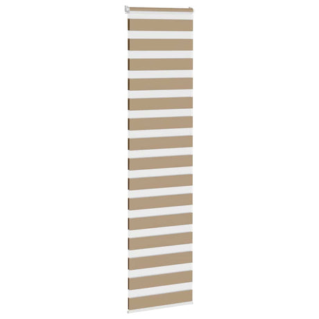 VidaXL store zèbre 65x200 cm largeur de tissu 60,9 cm polyester marron sable