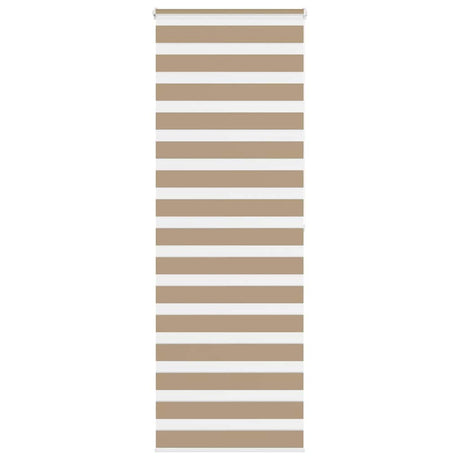 VidaXL store zèbre 85x200 cm largeur de tissu 80,9 cm polyester marron sable