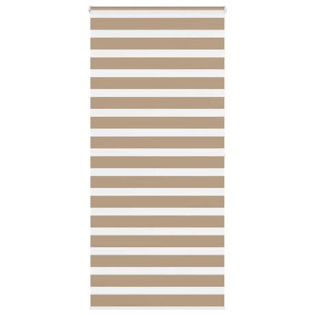 VidaXL store zèbre 95x200 cm largeur de tissu 90,9 cm polyester marron sable