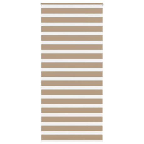 VidaXL store zèbre 100x200 cm largeur de tissu 95,9 cm polyester marron sable