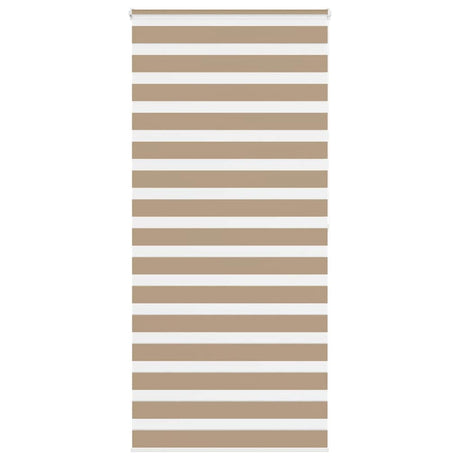 VidaXL store zèbre 115x200 cm largeur de tissu 110,9 cm polyester marron sable