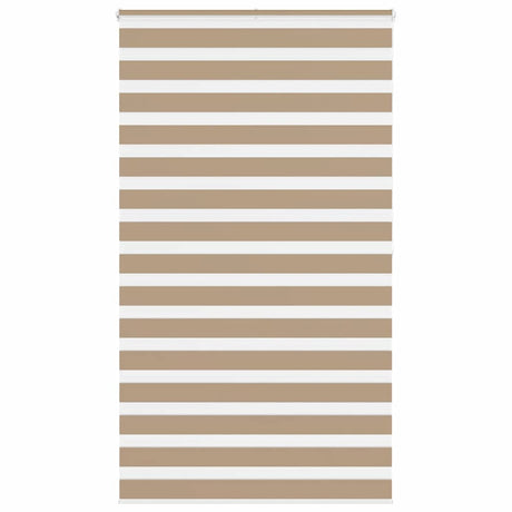 VidaXL store zèbre 125x200 cm largeur de tissu 120,9 cm polyester marron sable