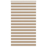 VidaXL store zèbre 130x200 cm largeur de tissu 125,9 cm polyester marron sable