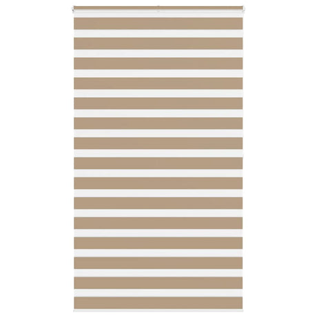 VidaXL store zèbre 130x200 cm largeur de tissu 125,9 cm polyester marron sable