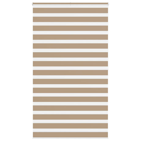 VidaXL store zèbre 135x200 cm largeur de tissu 130,9 cm polyester marron sable