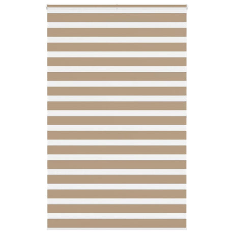 VidaXL store zèbre 140x200 cm largeur de tissu 135,9 cm polyester marron sable