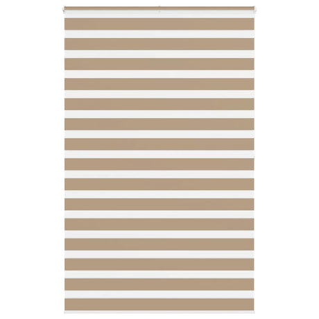 VidaXL store zèbre 150x200 cm largeur de tissu 145,9 cm polyester marron sable