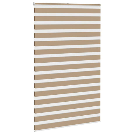 VidaXL store zèbre 150x200 cm largeur de tissu 145,9 cm polyester marron sable