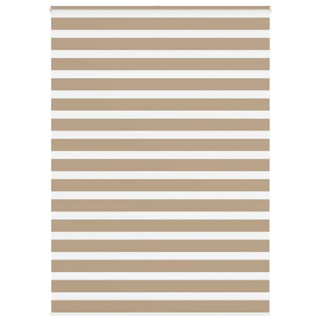 VidaXL store zèbre 155x200 cm largeur de tissu 150,9 cm polyester marron sable