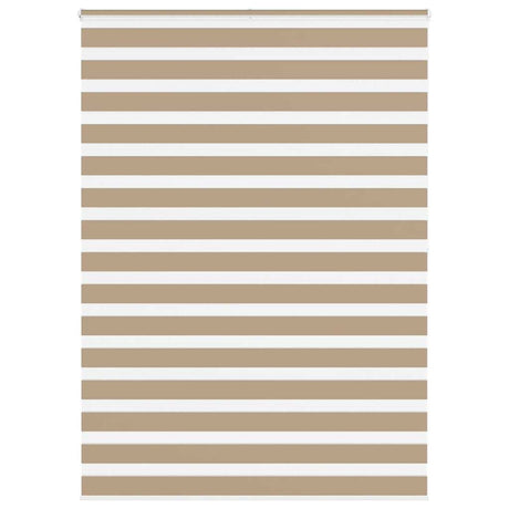 VidaXL store zèbre 165x200 cm largeur de tissu 160,9 cm polyester marron sable
