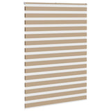 VidaXL store zèbre 165x200 cm largeur de tissu 160,9 cm polyester marron sable