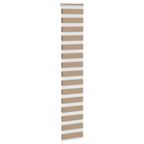 VidaXL store zèbre 45x230 cm largeur de tissu 40,9 cm polyester marron sable