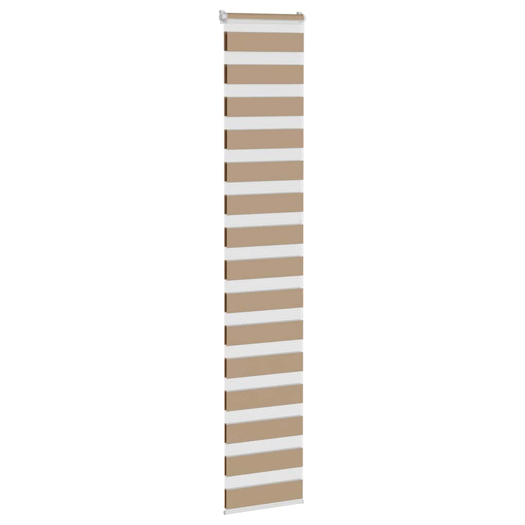 VidaXL store zèbre 50x230 cm largeur de tissu 55,9 cm polyester marron sable
