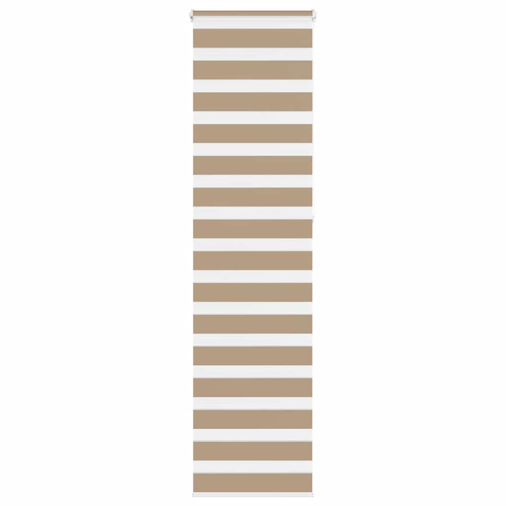 VidaXL store zèbre 65x230 cm largeur de tissu 60,9 cm polyester marron sable